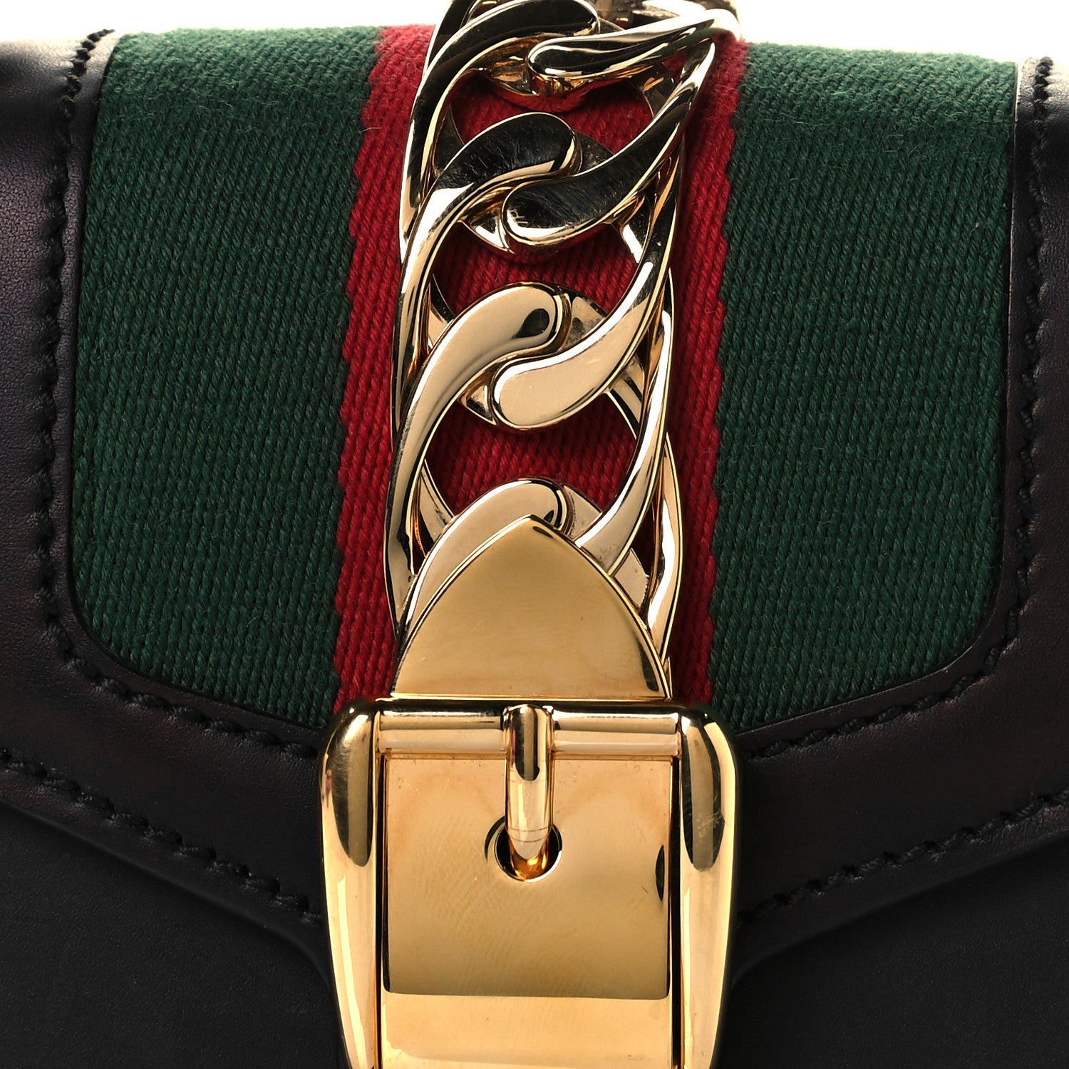 Gucci Calfskin Mini Sylvie Top Handle Bag Black 7 of 17