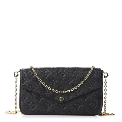 Louis Vuitton Empreinte Pochette Felicie Chain Wallet Black 1 of 11