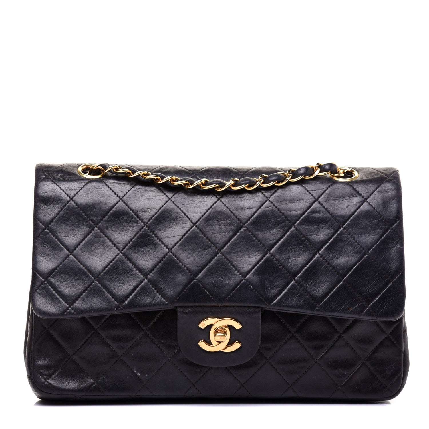 Chanel Lambskin Quilted Medium Double Flap Black 1 of 11