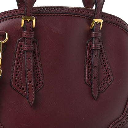 Burberry Calfskin Small Orchard Bowling Bag Burgundy Red 10 of 13