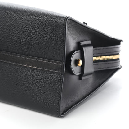 Prada Saffiano City Calfskin Medium Esplanade Tote Black 8 of 8