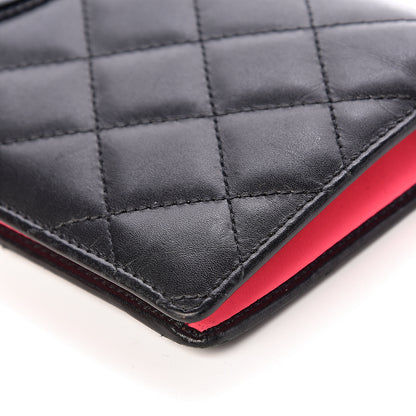 Chanel Calfskin Quilted Cambon Yen Wallet Black 11 of 12