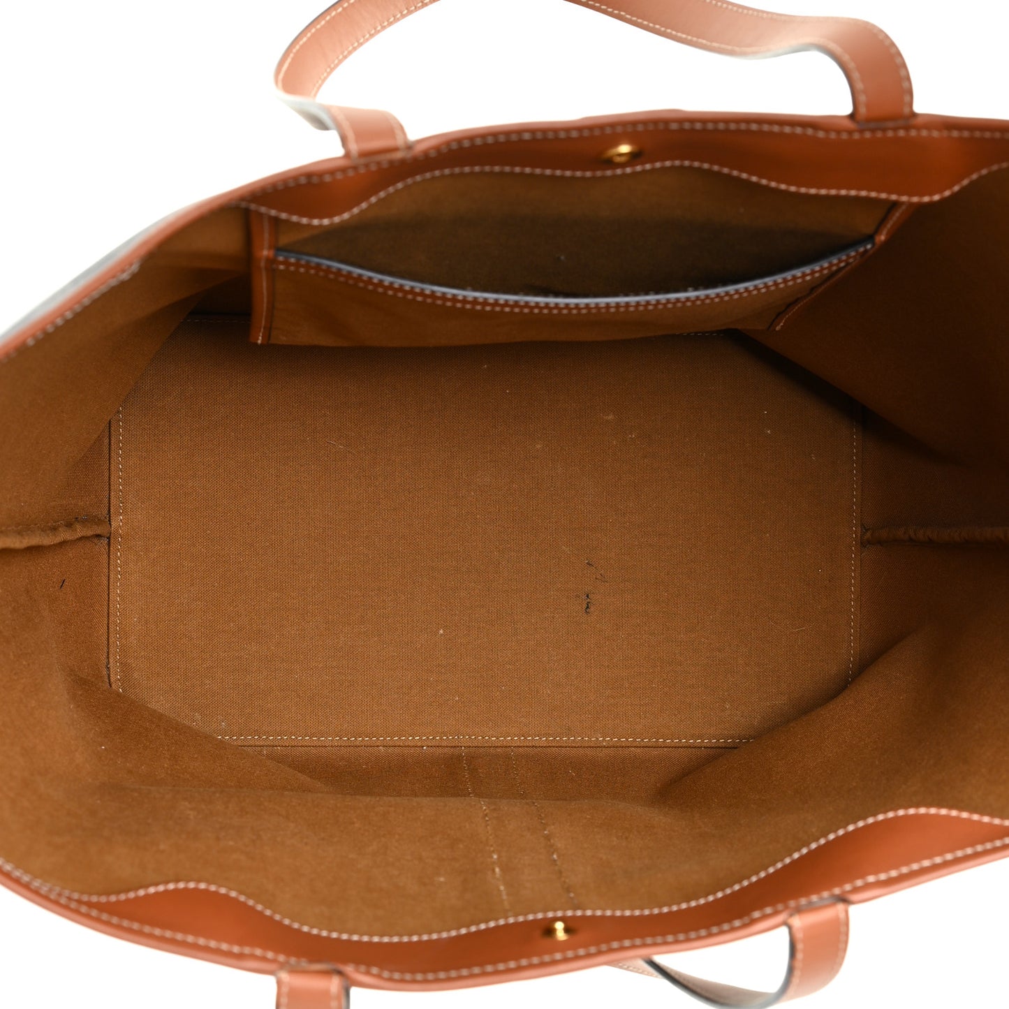 Triomphe Canvas Calfskin Medium Cabas Bag Tan