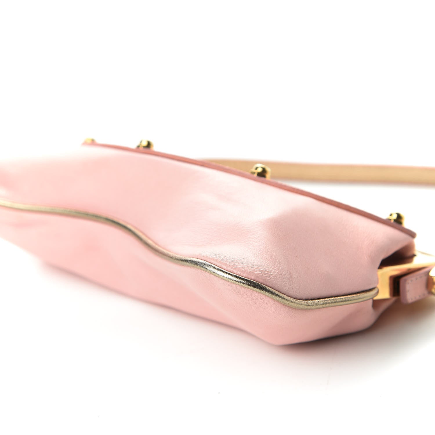 Fendi Nappa Flipping Vanity Mirror Clutch Rose 6 of 9
