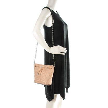 Stella McCartney Shaggy Deer Small Falabella Quilted Studded Bucket Bag Powder 2 of 7