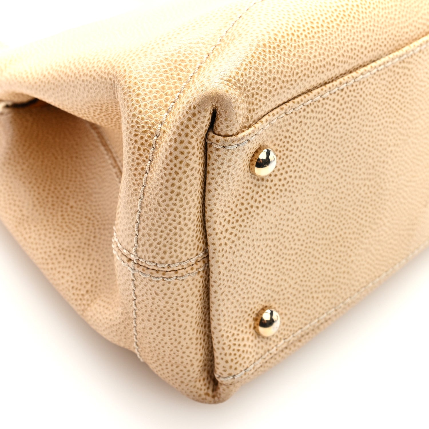 Chanel Caviar CC Shoulder Bag Beige 9 of 10