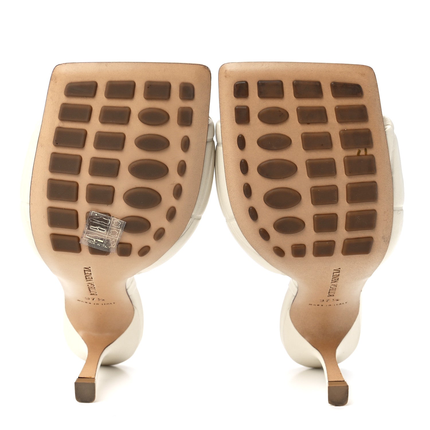 Bottega Veneta Nappa Quilted Rubber Lido Mule Sandals 37.5 Sea Salt 5 of 8
