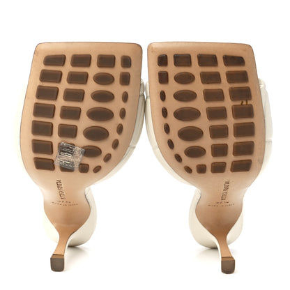 Bottega Veneta Nappa Quilted Rubber Lido Mule Sandals 37.5 Sea Salt 5 of 8