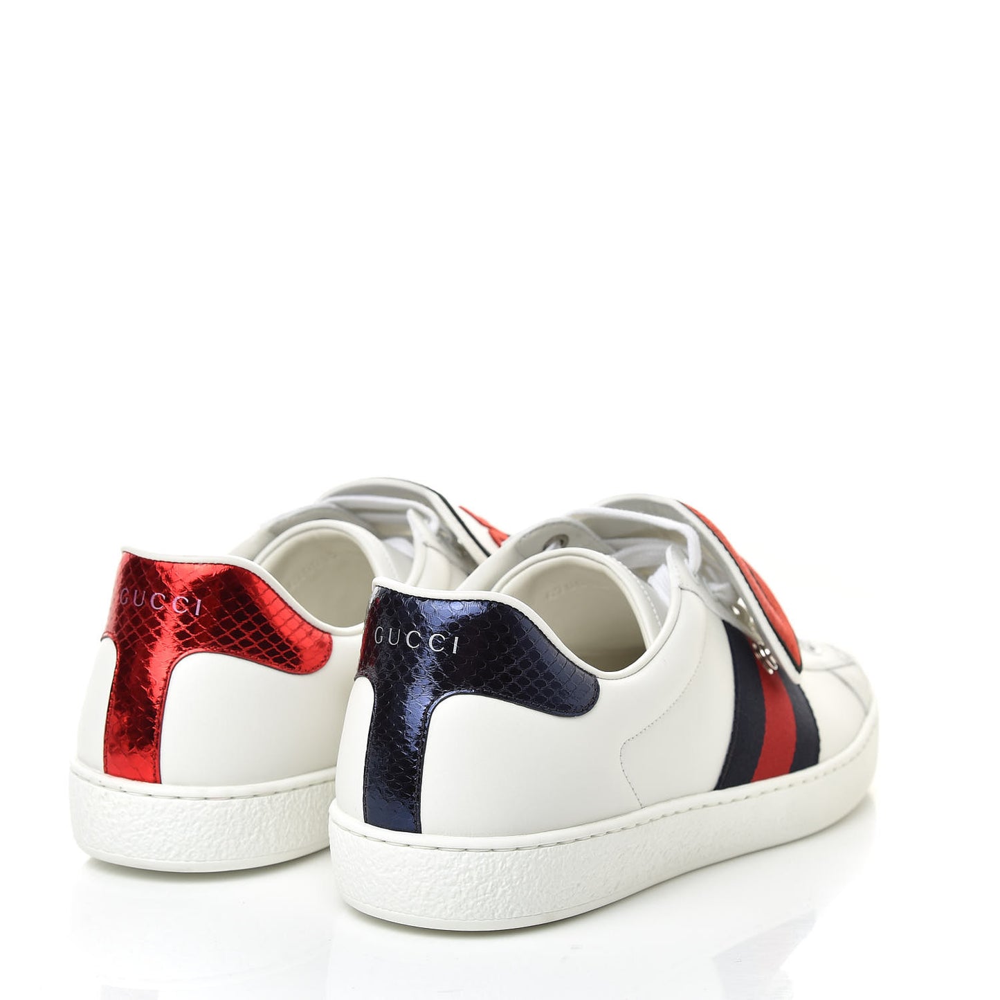 Calfskin Ayers Web Blind for Love Embroidered Mens Ace Sneakers 10.5 White