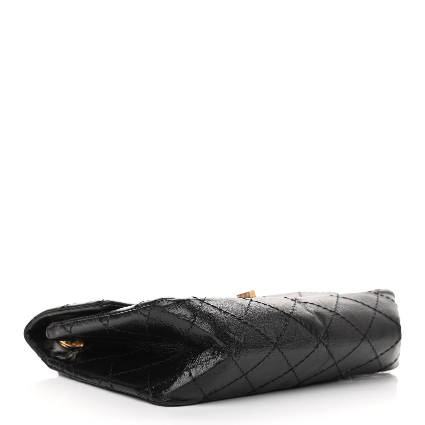 Aged Calfskin Quilted 2.55 Reissue Mini Flap Black
