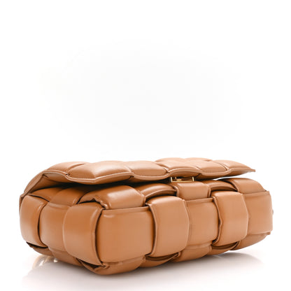 Bottega Veneta Lambskin Maxi Intreccio Padded Chain Cassette Crossbody Bag Caramel 4 of 10