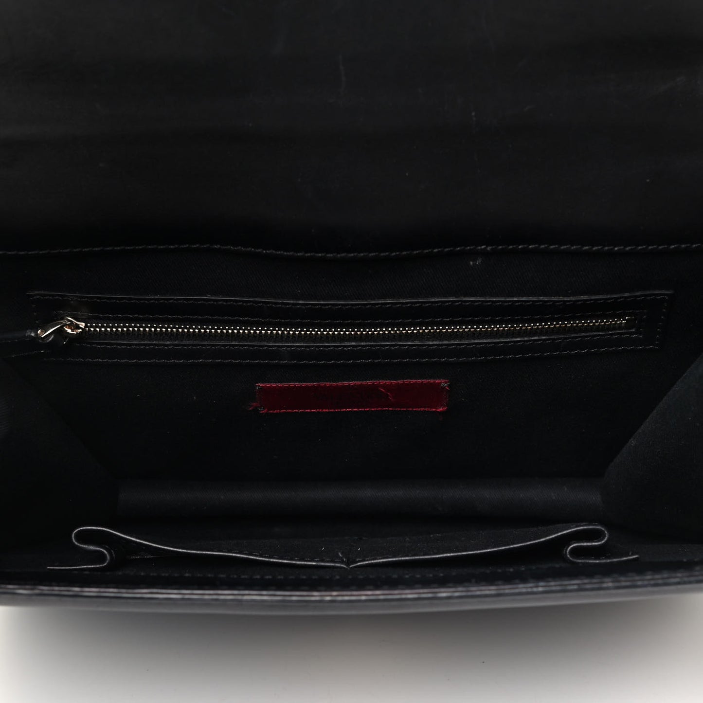 Vitello Extra Large Glam Lock Rockstud Flap Black