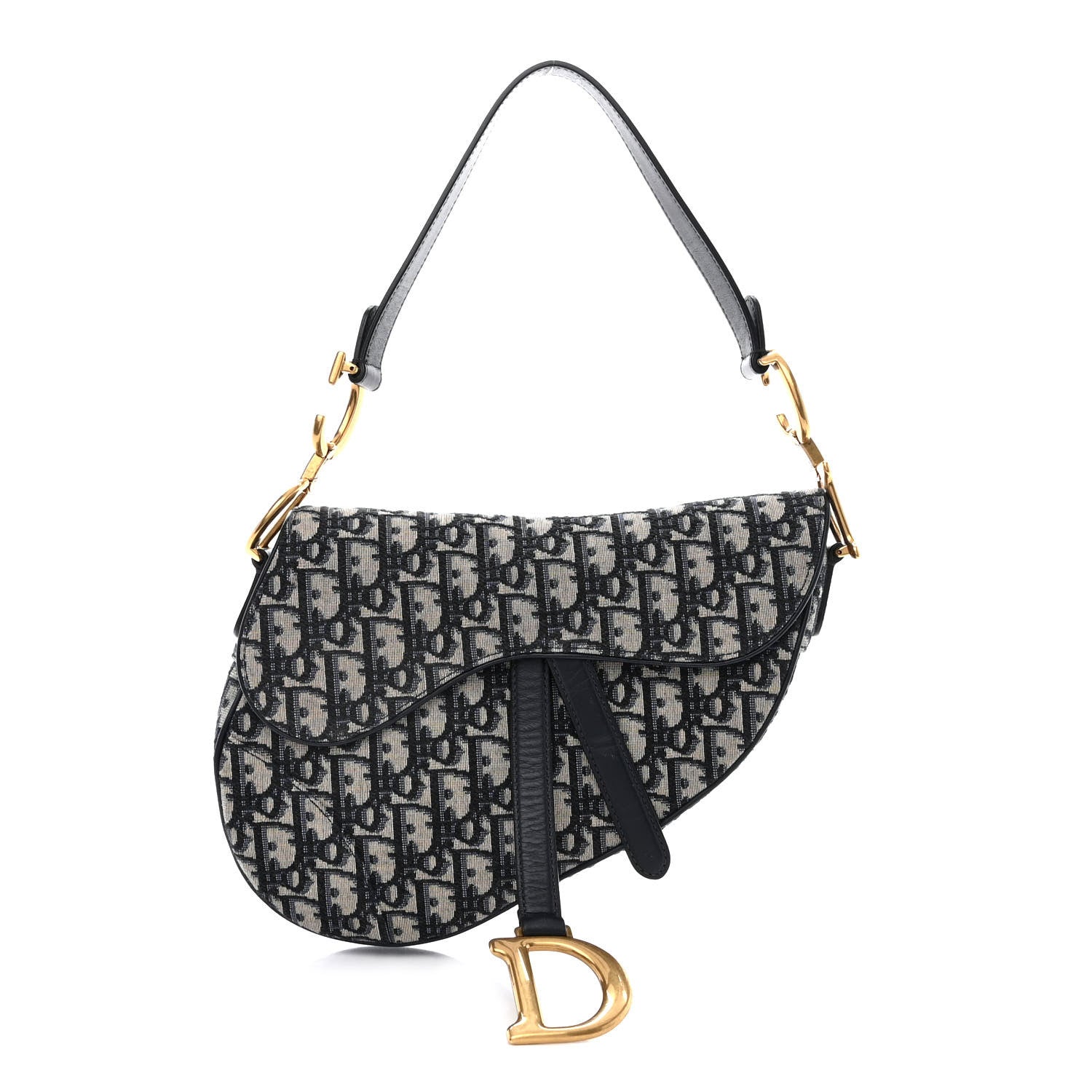 Christian Dior Oblique Saddle Bag Blue 1 of 11