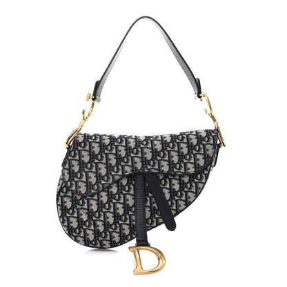 Christian Dior Oblique Saddle Bag Blue 1 of 11