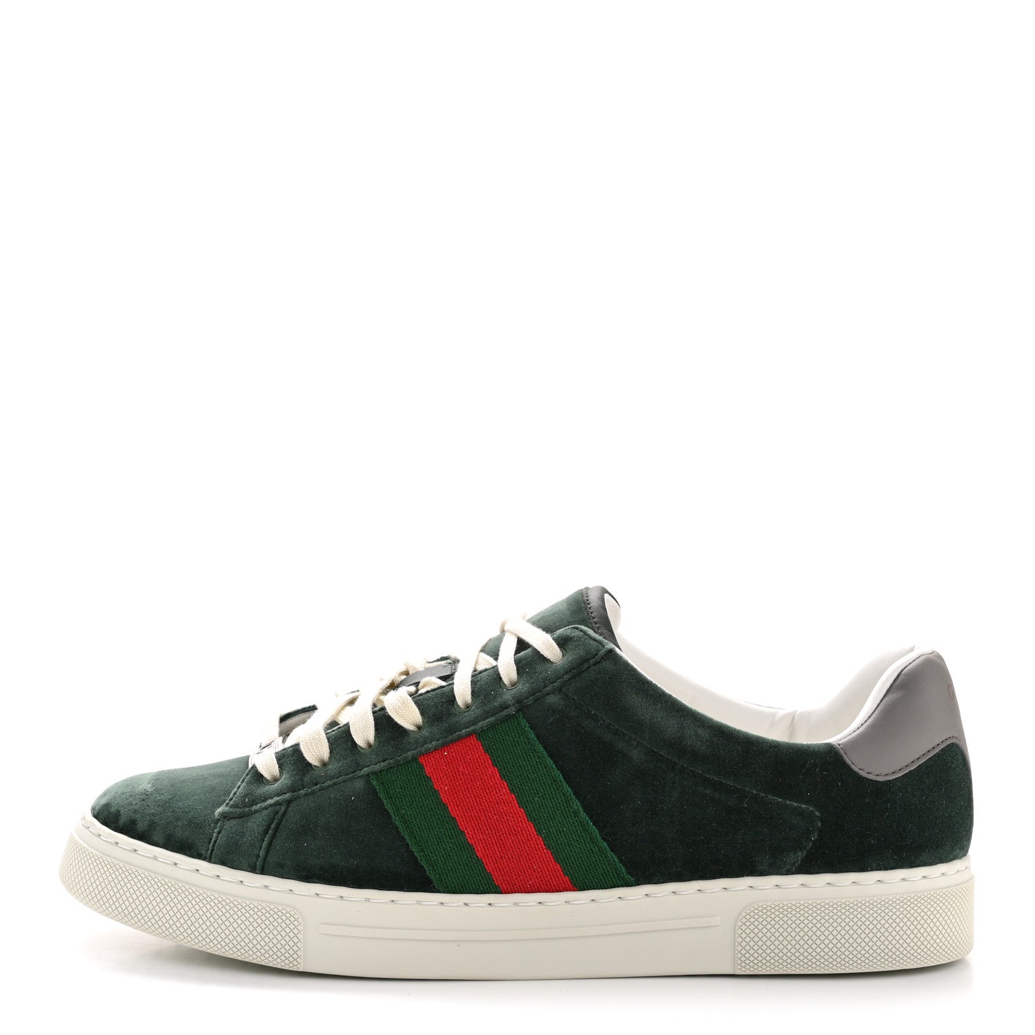 Gucci Velvet Web Mens Ace Sneakers 8 Green Red 1 of 10