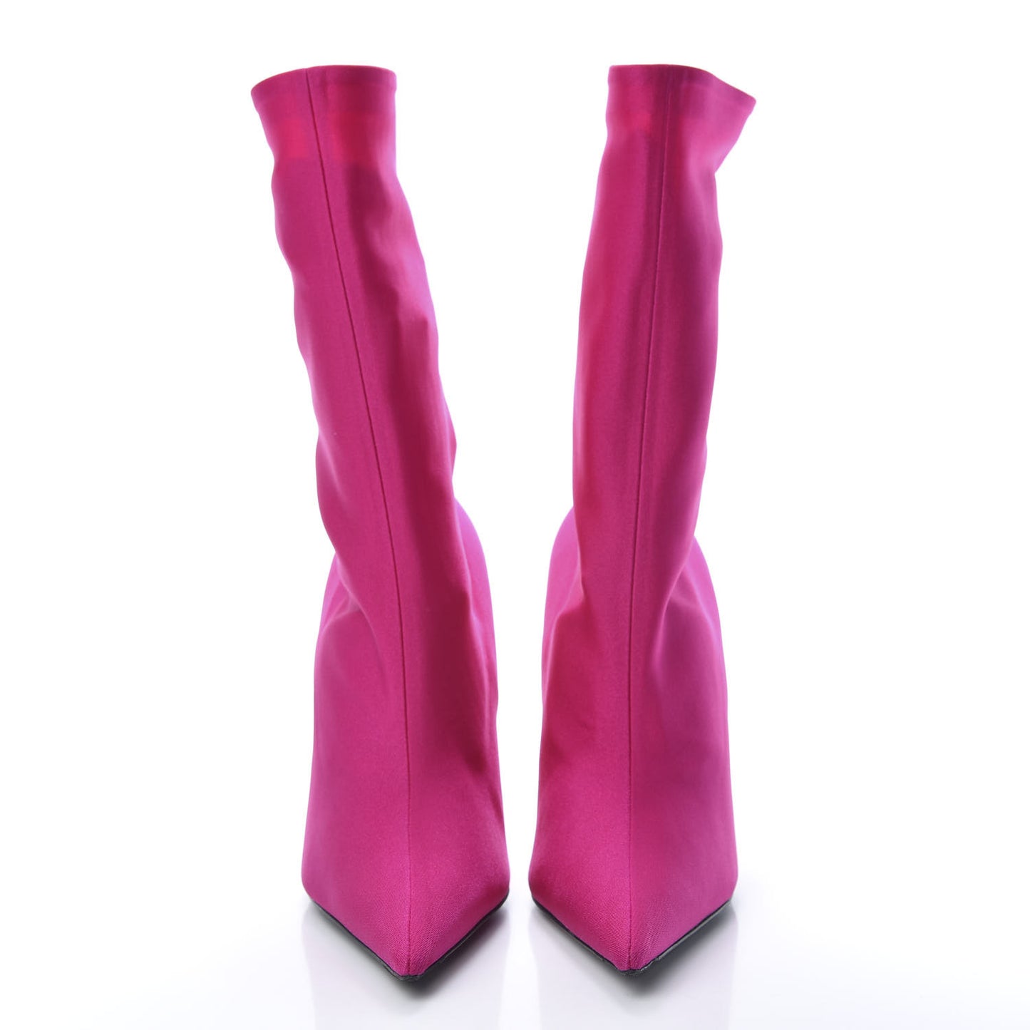 Jersey Crepe Extreme Pointed Toe Knife Booties 39 Dark Pink