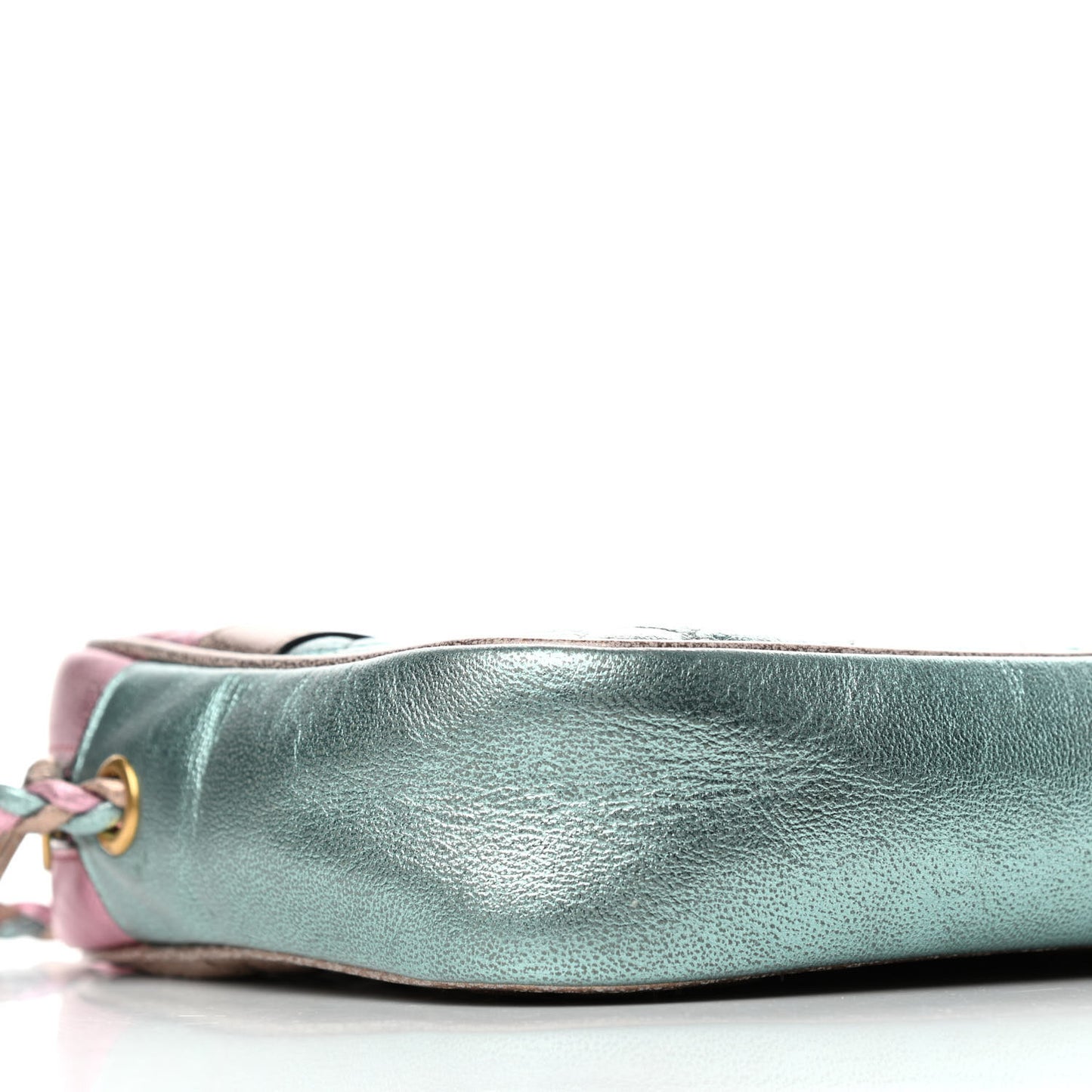 Laminated Nappa Trapuntata Small Zumi Shoulder Bag Rosa Lago Rame