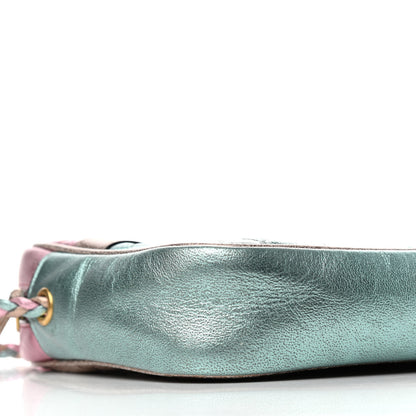Gucci Laminated Nappa Trapuntata Small Zumi Shoulder Bag Rosa Lago Rame 8 of 10