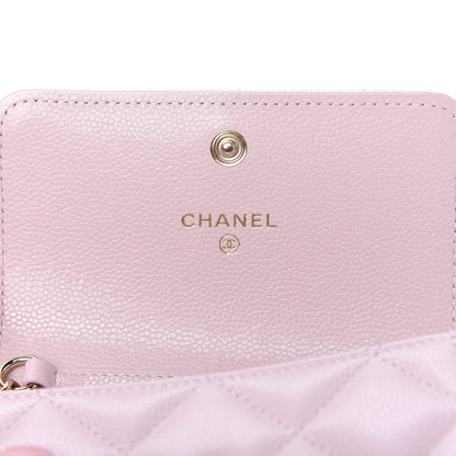Chanel Caviar Quilted Coco Candy Card Holder On Chain Light Pink 8 of 12
