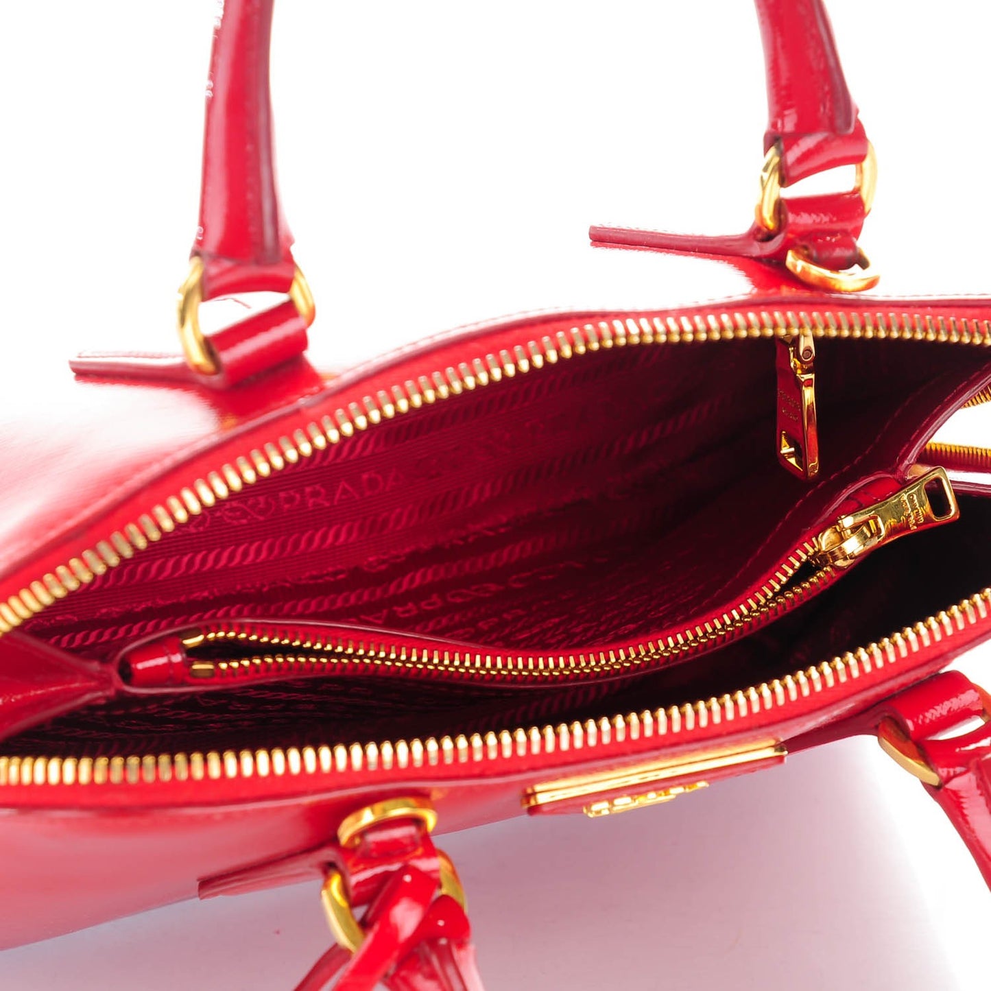 Saffiano Vernice Mini Promenade Tote Rosso