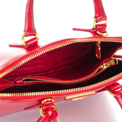 Prada Saffiano Vernice Mini Promenade Tote Rosso 5 of 8