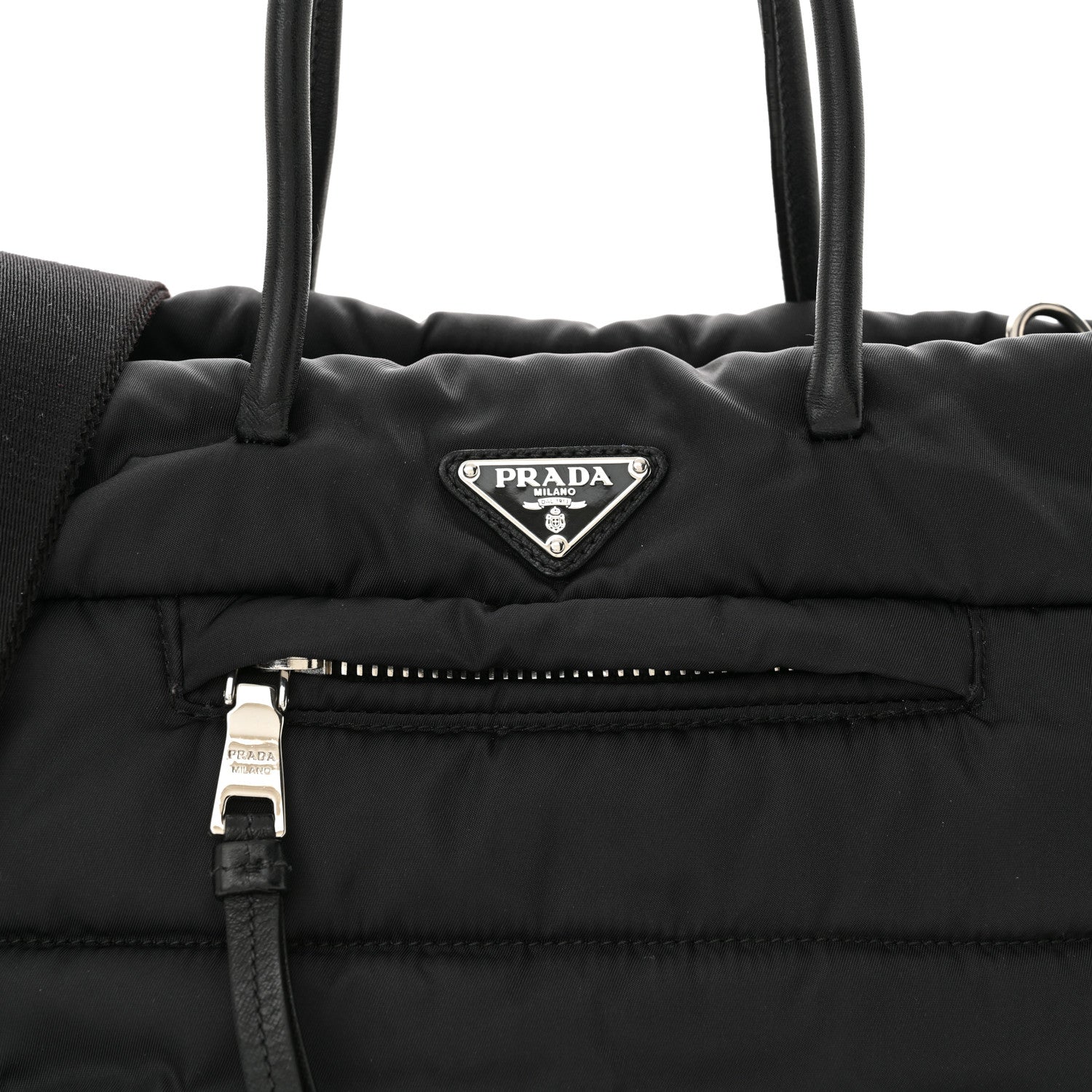 Prada Tessuto Nylon Bomber Tote Black 8 of 14