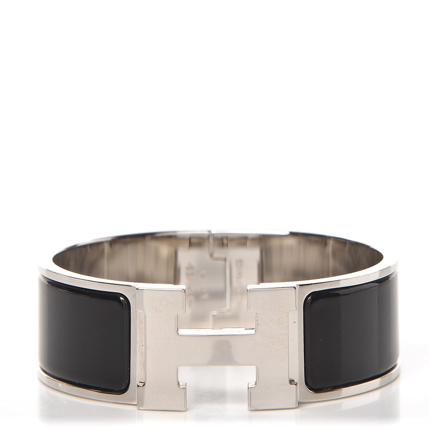Enamel Wide Clic Clac H Bracelet PM Black
