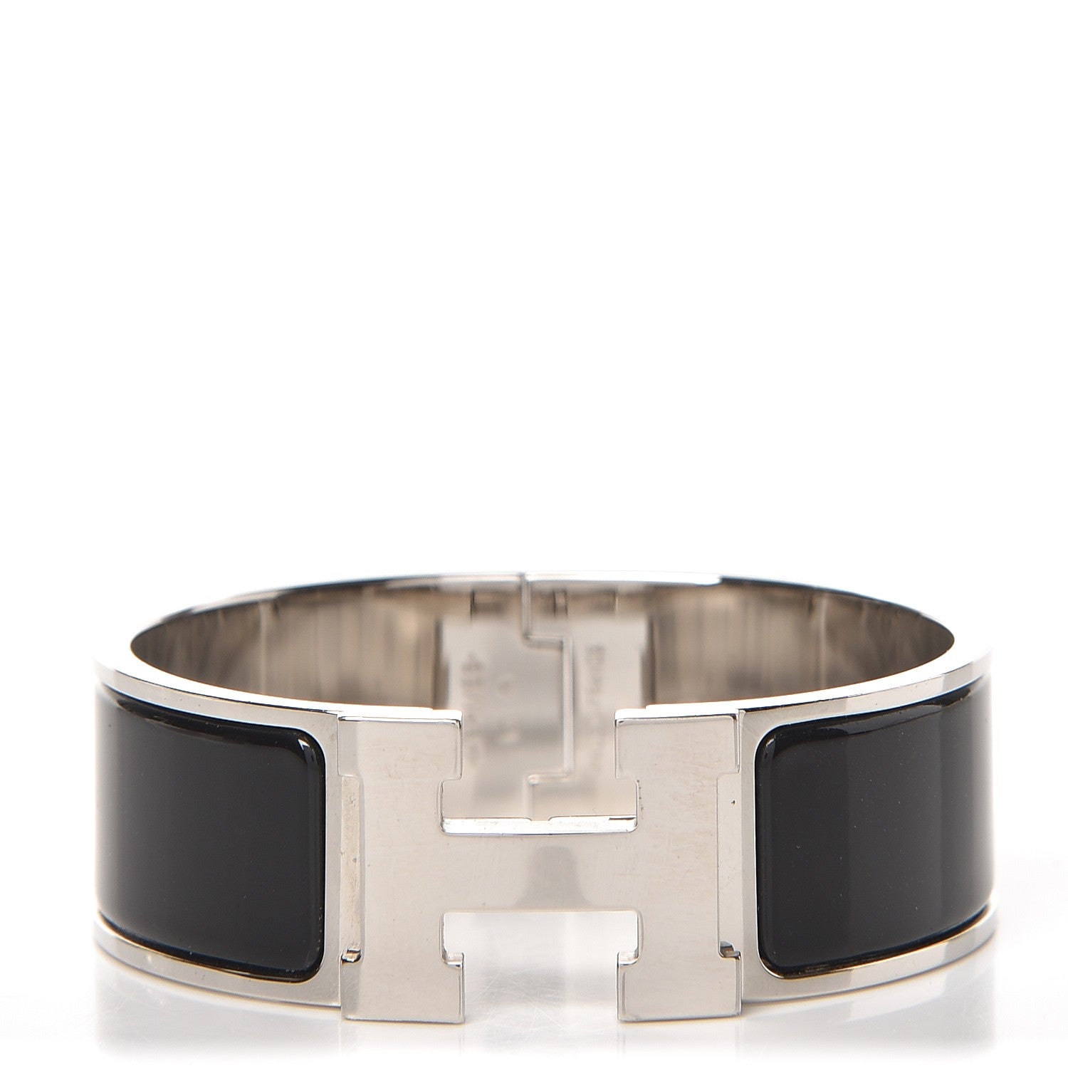 Hermes Enamel Wide Clic Clac H Bracelet PM Black 1 of 4
