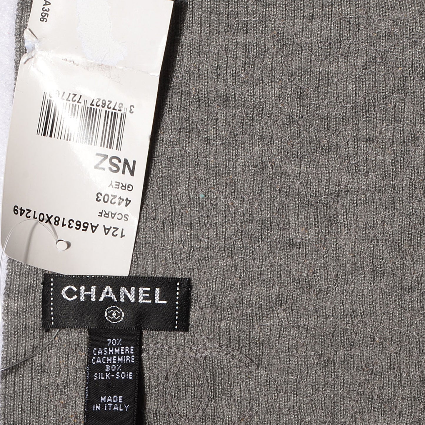 Cashmere Silk Sequin CC Scarf Grey