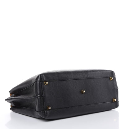 MCM Grained Calfskin Large Milla Tote Black 4 of 14
