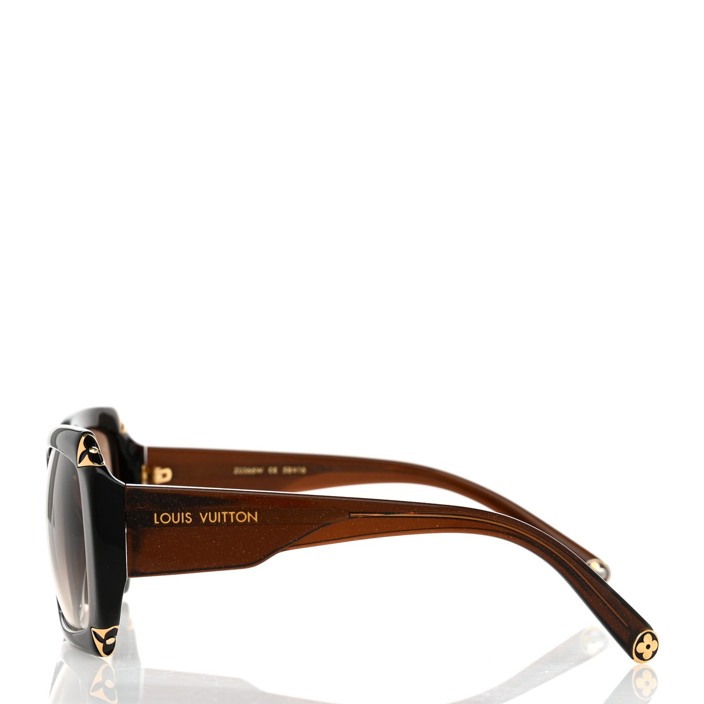 Hortensia Cat Eye Sunglasses Z0366W Brown Glitter