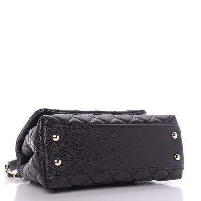 Chanel Caviar Quilted Mini Coco Handle Flap Black 4 of 9
