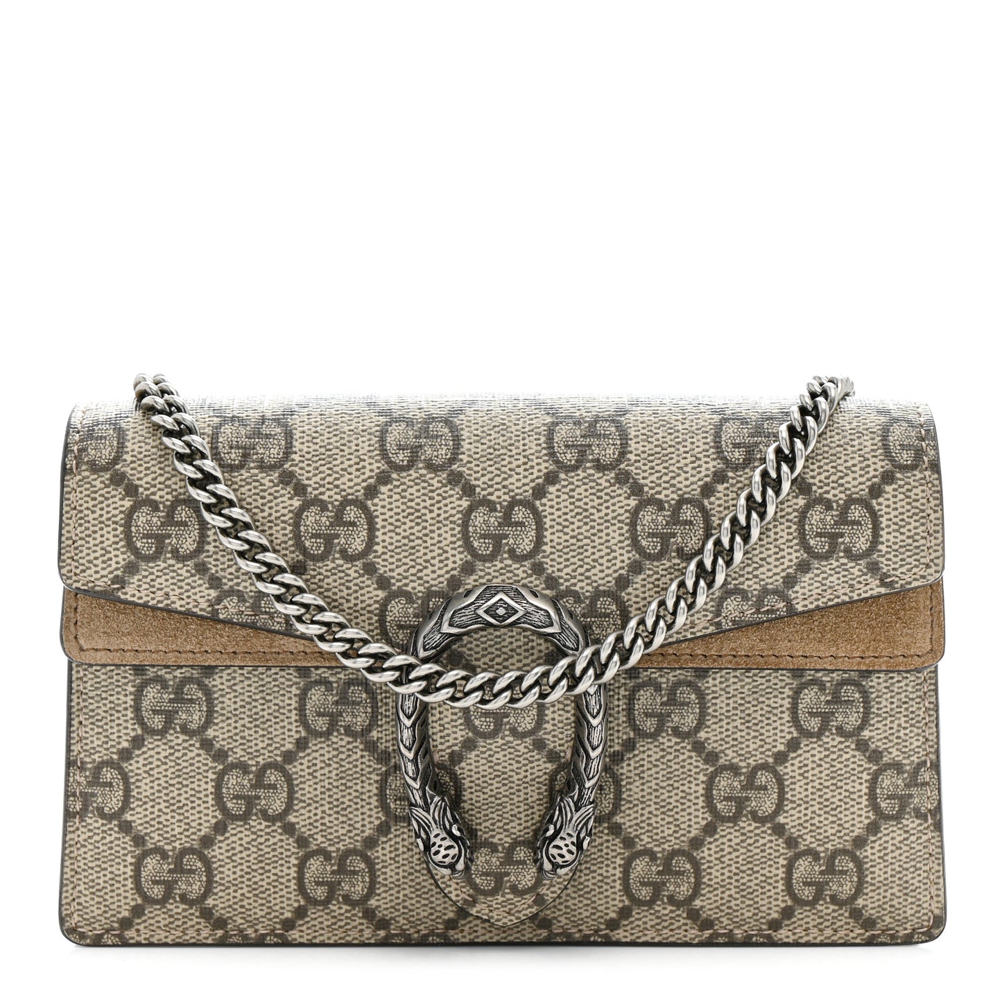 GG Supreme Monogram Super Mini Dionysus Shoulder Bag Taupe