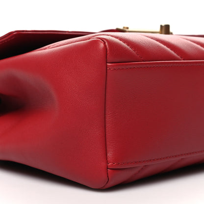 Chanel Calfskin Quilted Chevron In The City Bag Red 9 of 12