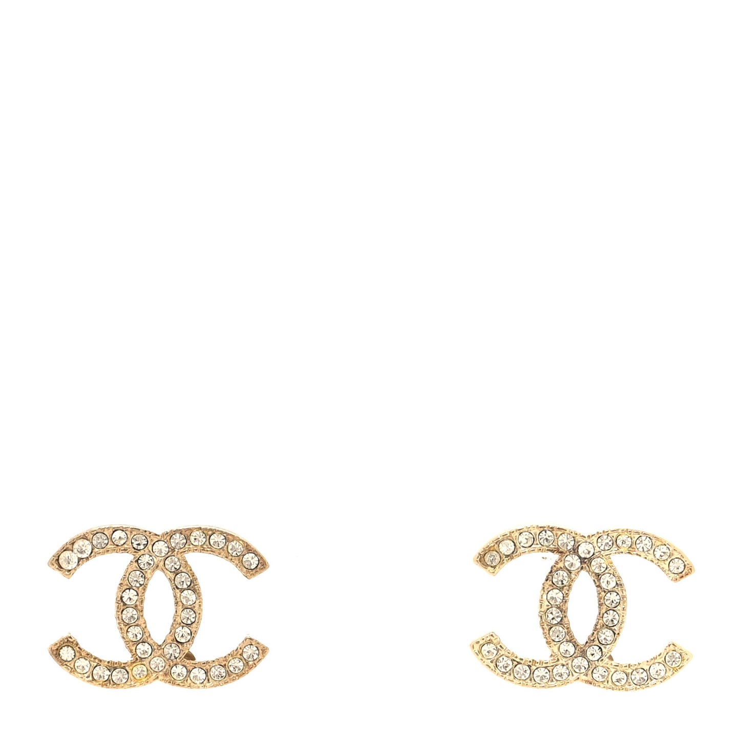 Crystal CC Earrings Gold