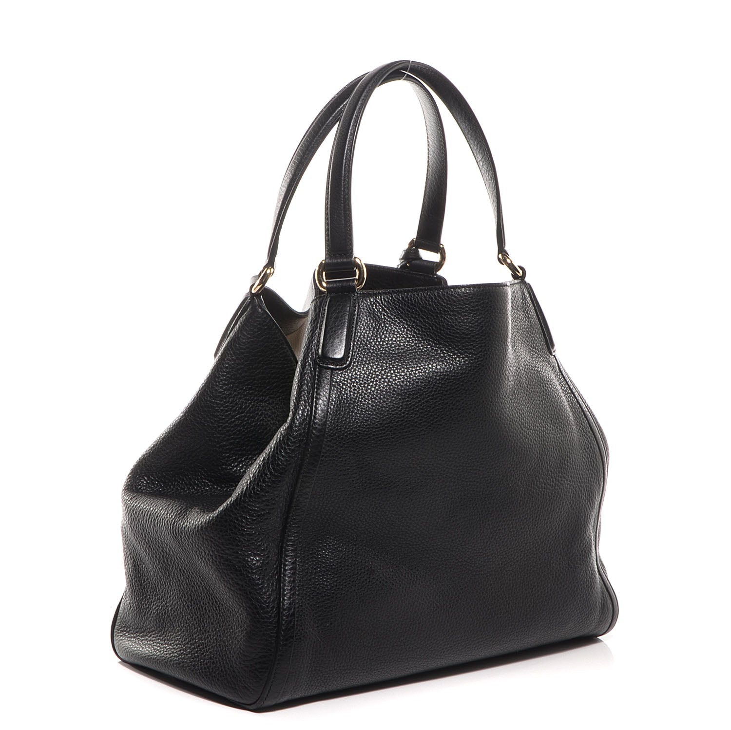 Gucci Pebbled Calfskin Medium Soho Shoulder Bag Black 3 of 7