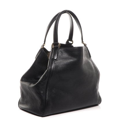 Gucci Pebbled Calfskin Medium Soho Shoulder Bag Black 3 of 7