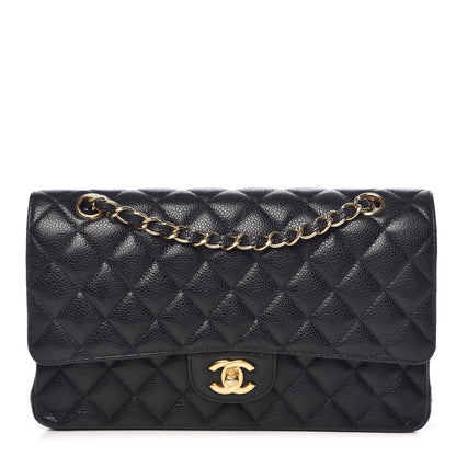Chanel Caviar Quilted Medium Double Flap Black 1 of 12