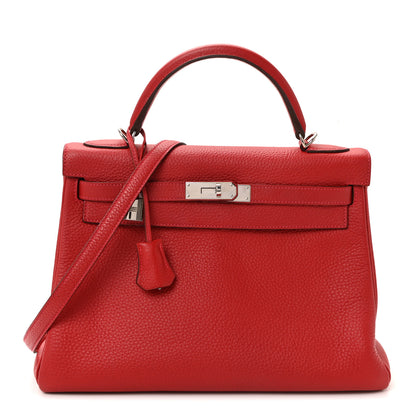 Hermes Togo Kelly Retourne 32 Rouge Casaque 1 of 9