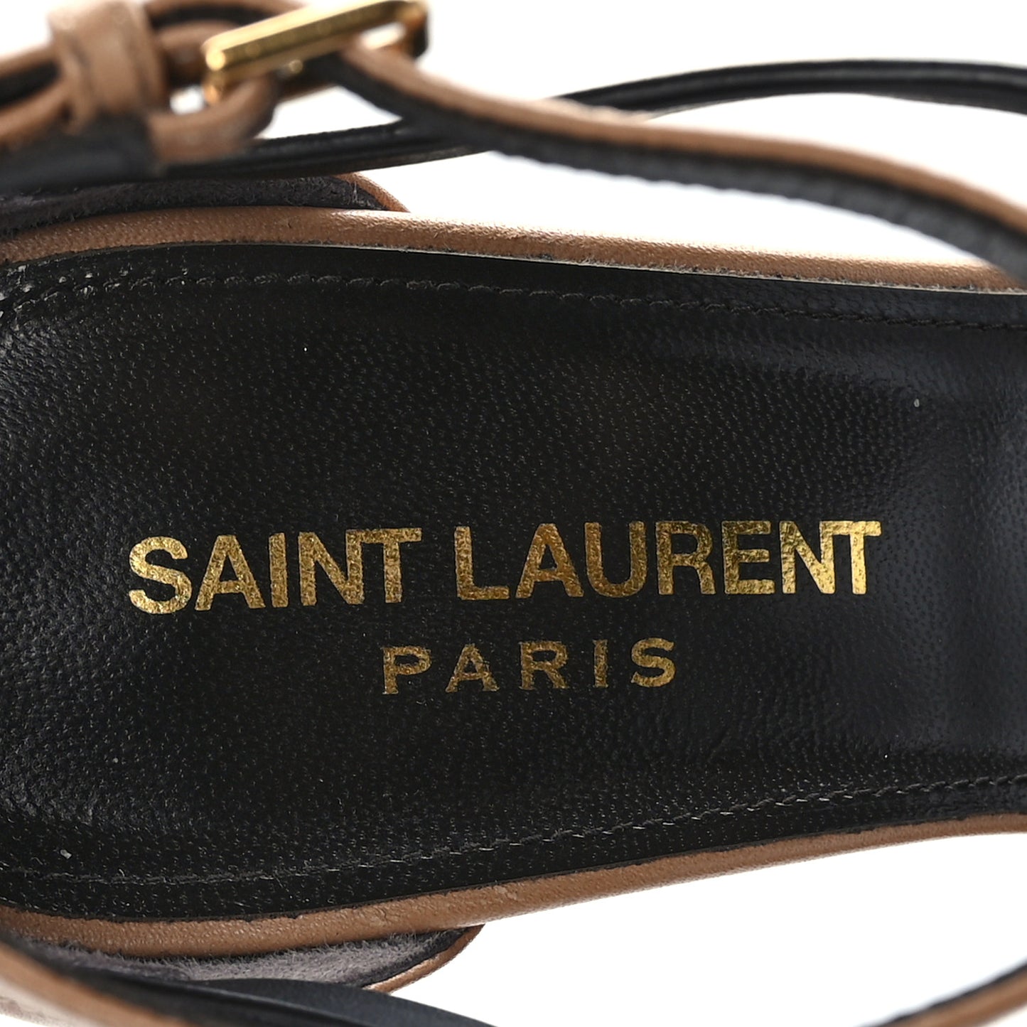 Calfskin Cassandra 100 Sandals 37 Gold Brown