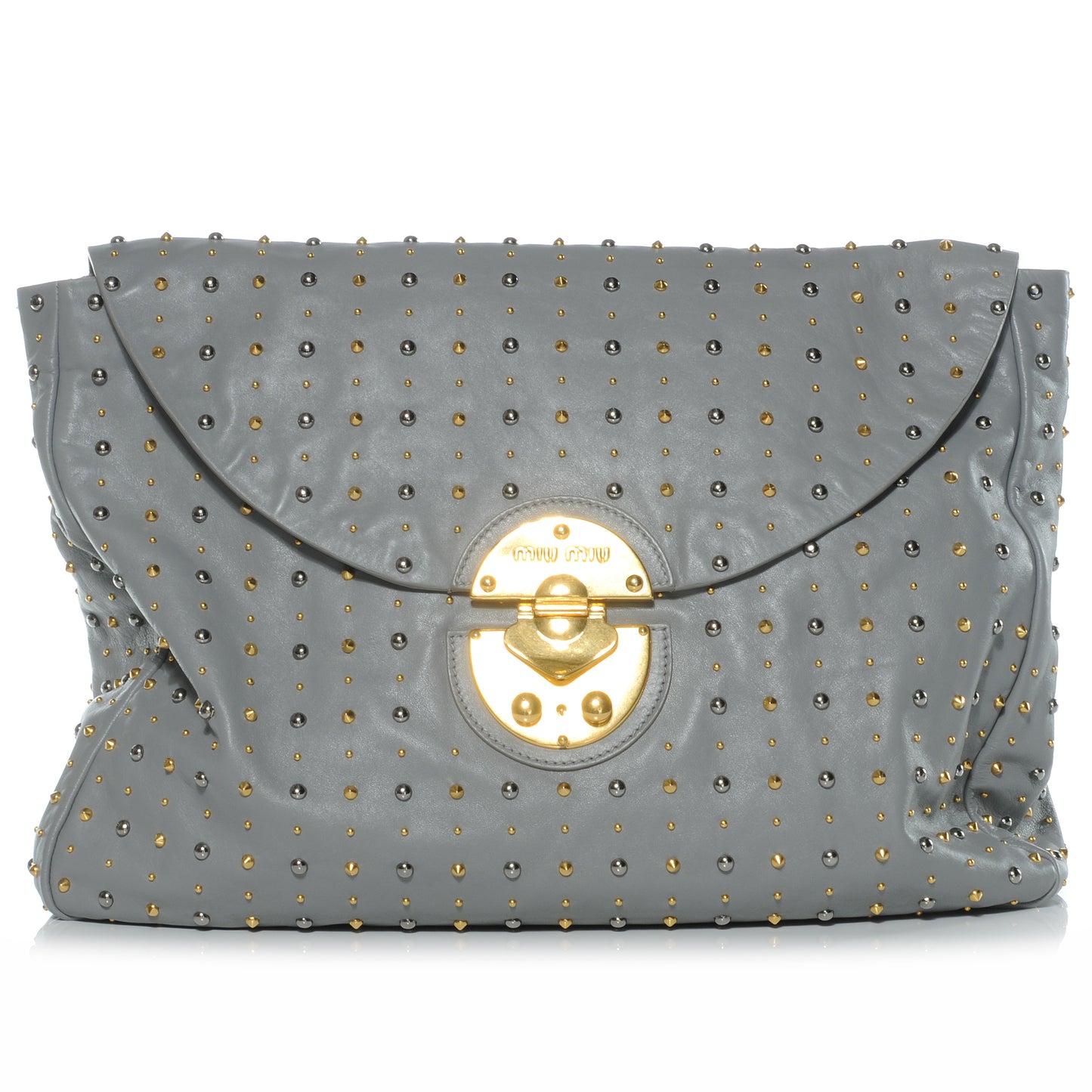 Soft Calf Studded Pochette Bag Nube