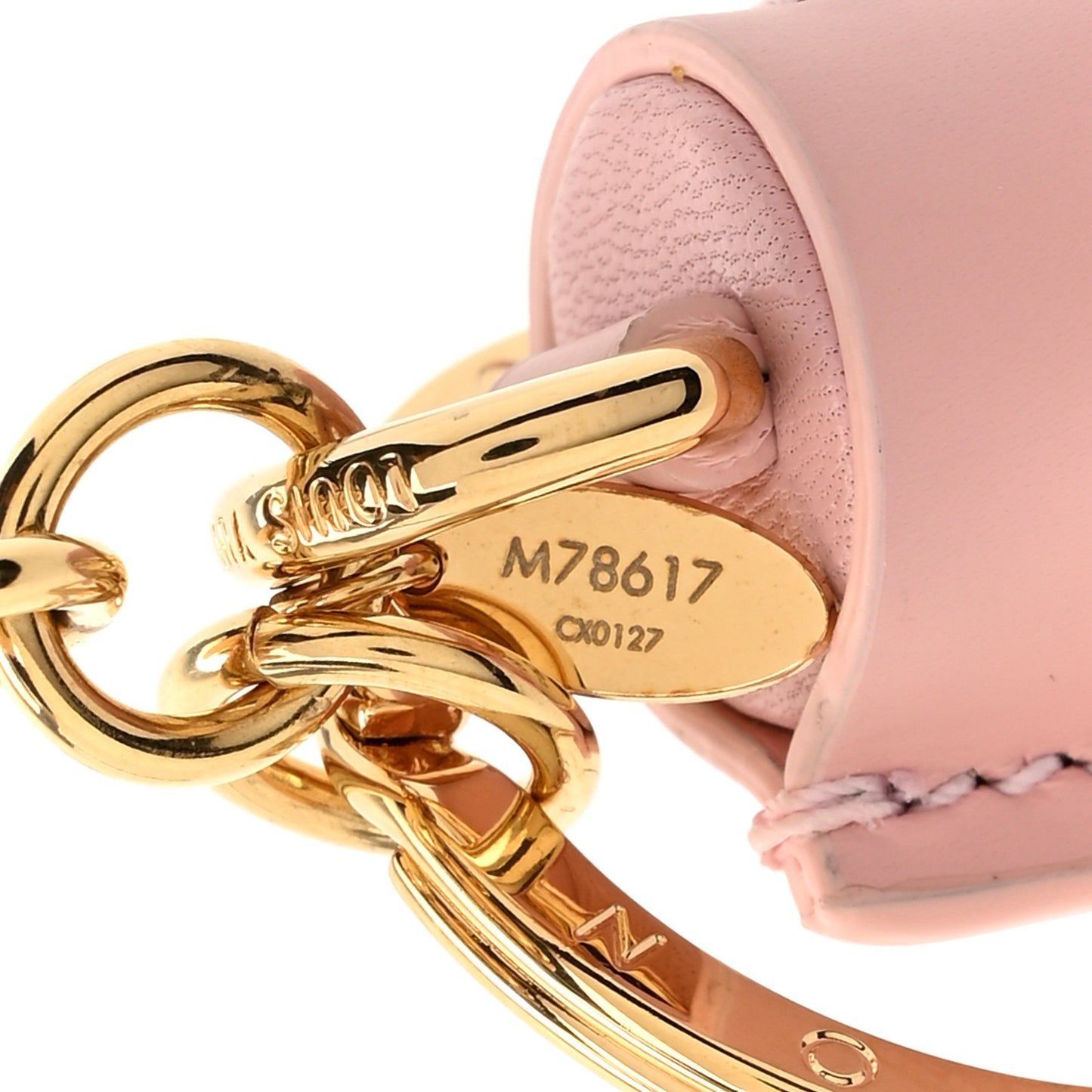 Monogram Tassel Bag Charm Pink