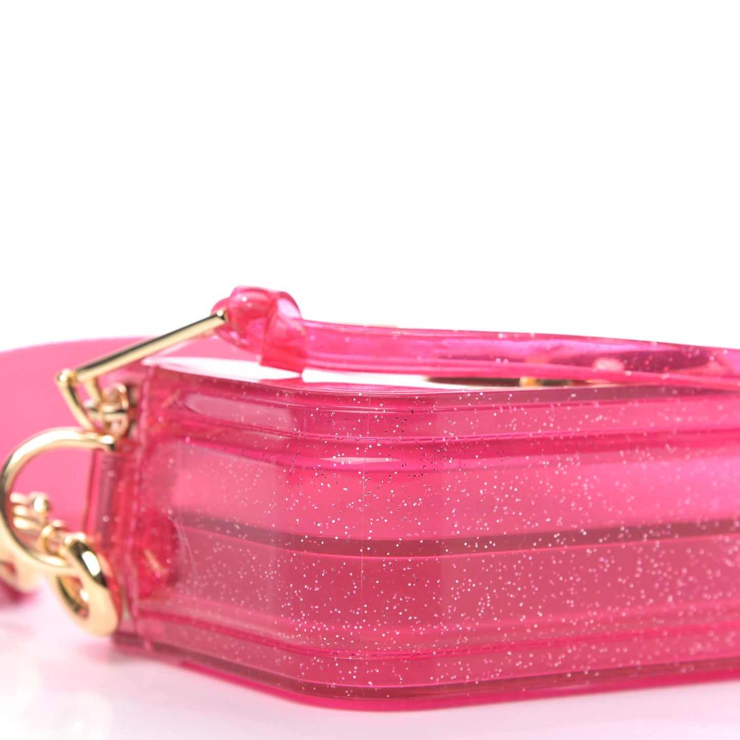 Jelly Glitter Small Snapshot Camera Bag Pink