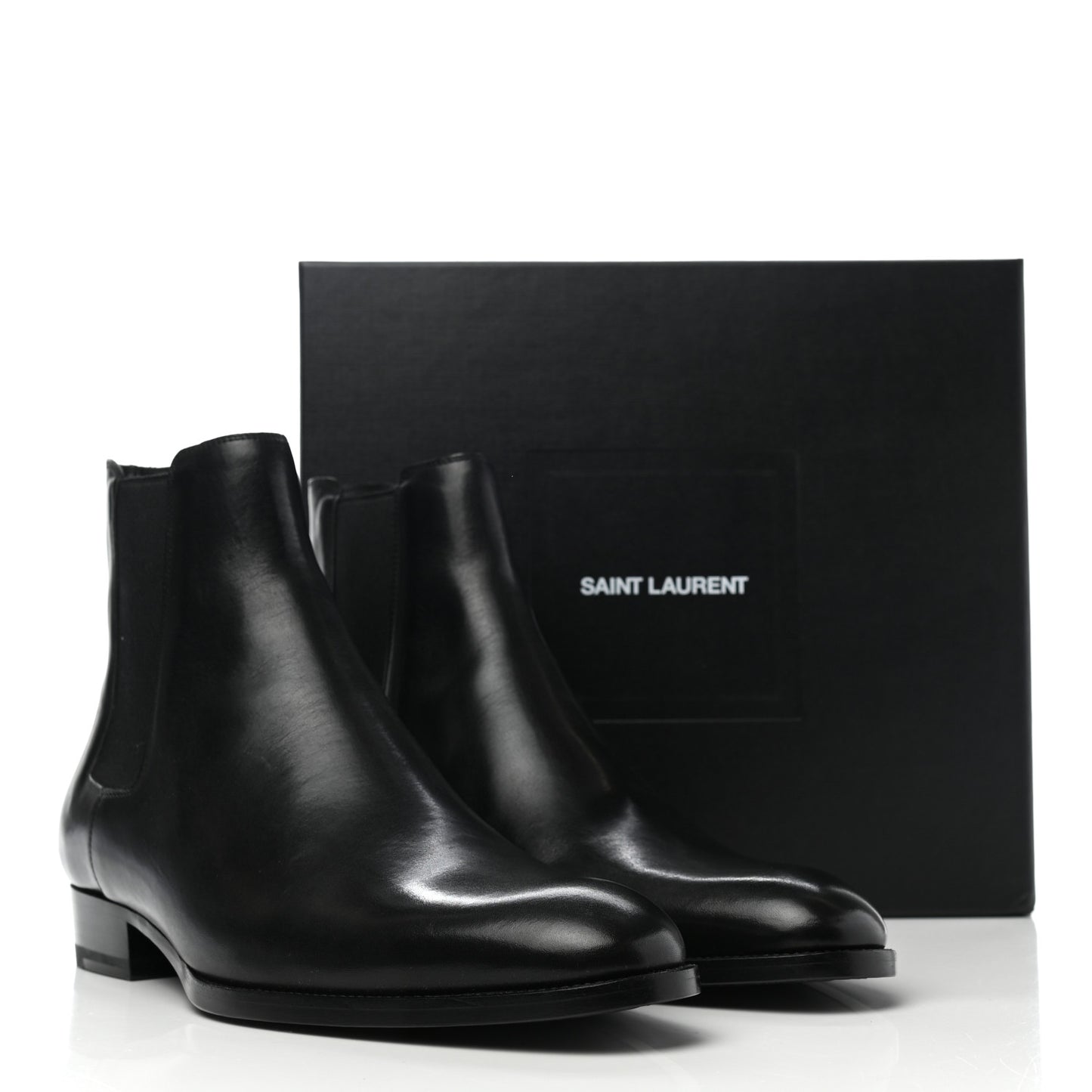 Calfskin Mens Wyatt Chelsea Boots 40.5 Black