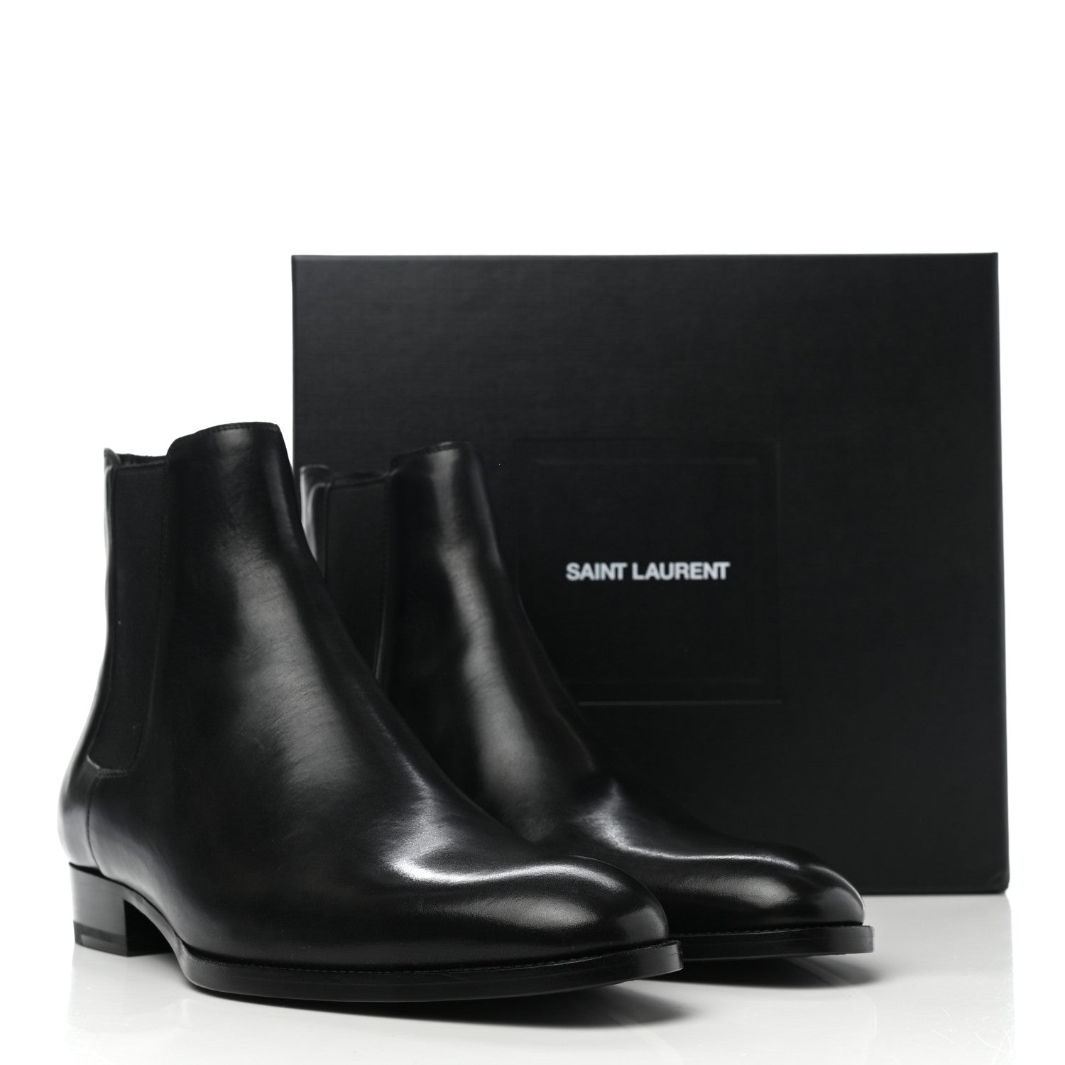 Saint Laurent Calfskin Mens Wyatt Chelsea Boots 40.5 Black 9 of 9