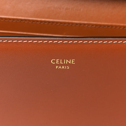 Celine Shiny Calfskin Triomphe Margo Wallet on Chain Tan 6 of 11