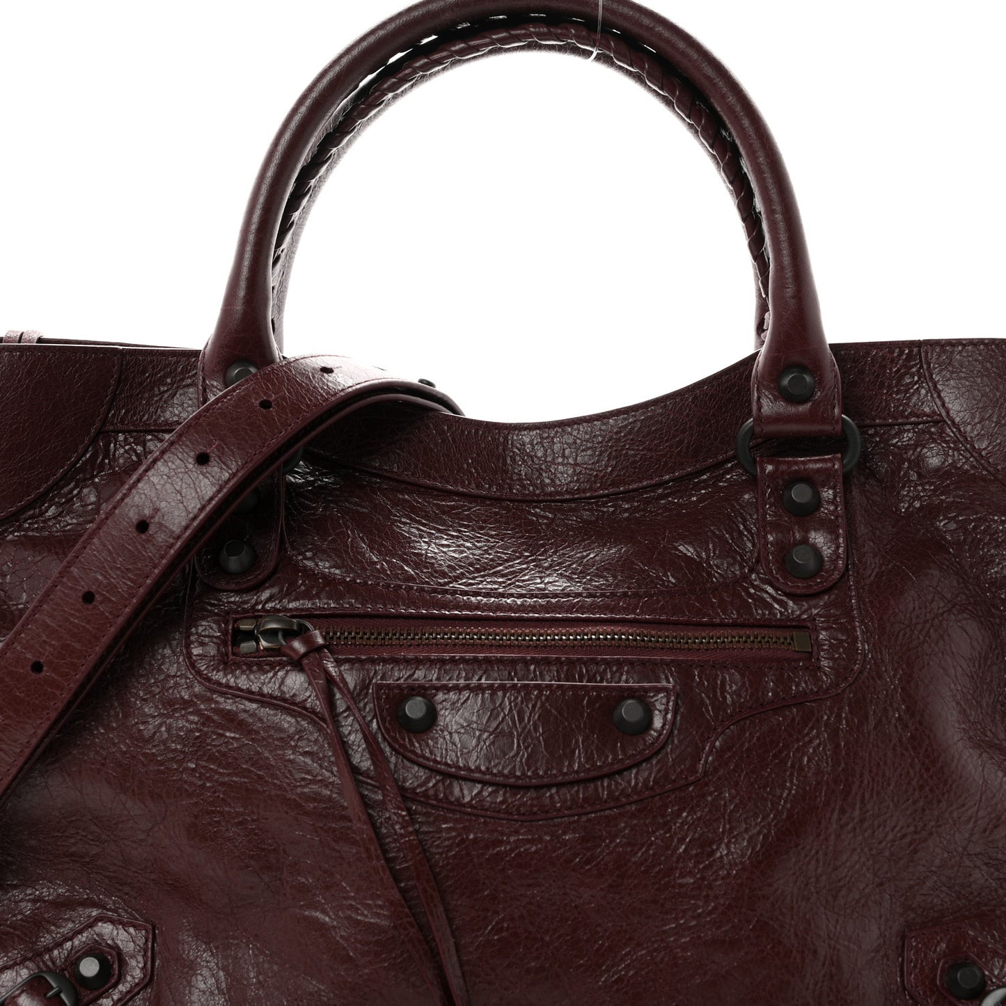 Agneau Lambskin  Classic Hardware Medium Le City Dark Burgundy