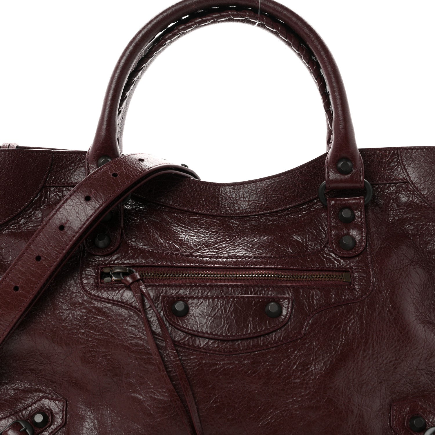 Balenciaga Agneau Lambskin  Classic Hardware Medium Le City Dark Burgundy 8 of 10