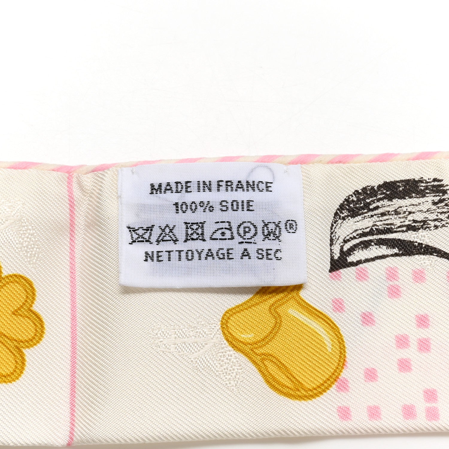 Hermes Silk Garde Robe Pop Charms Twilly White Multicolor 4 of 4
