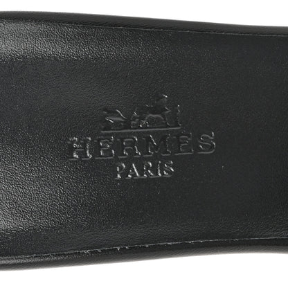 Hermes Calfskin Gigi 50 Sandals 37.5 Black 8 of 11